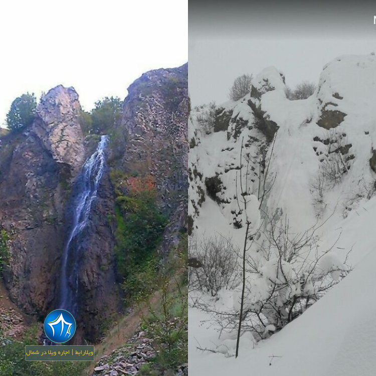 عکس زمستان و بهار ابشار اکاپل آبشار اکاپل ابشار کلاردشت ابشار جاذبه طبیعی کلاردشت ابشار اکاپل کلاردشت (۹)