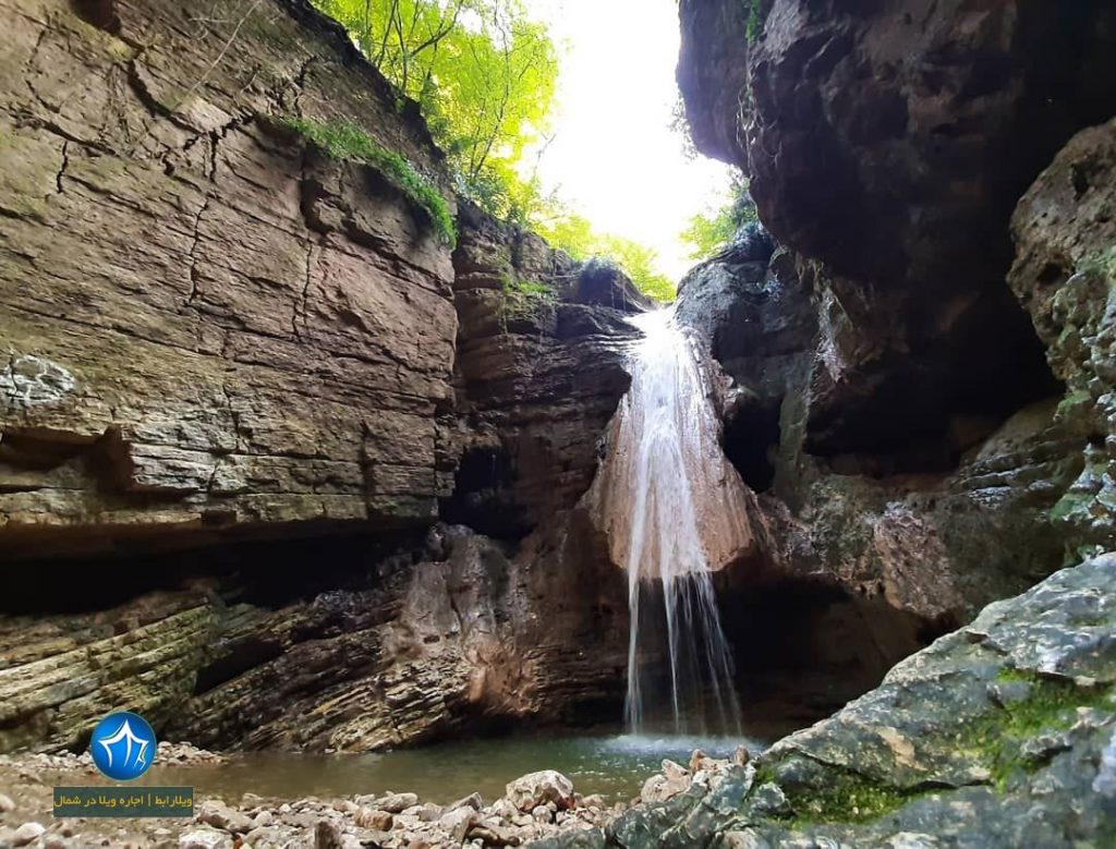 آبشار سنگنو ابشار سنگ نو بهشهر جاذبه بهشهر ابشار سنگ نو جنگل بهشهر دیدنی جذاب (۲)