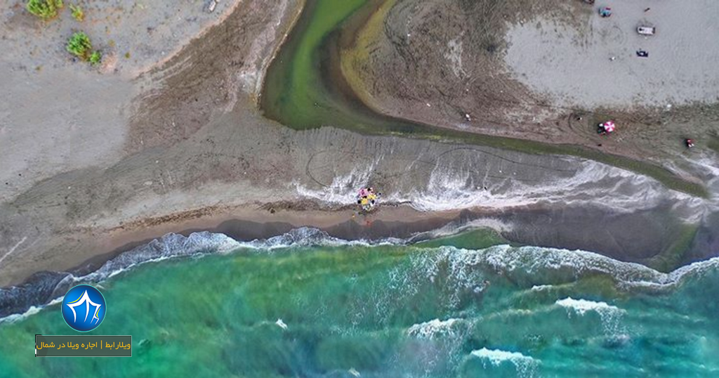 عکس هوایی ساحل دریای ایزدشهر