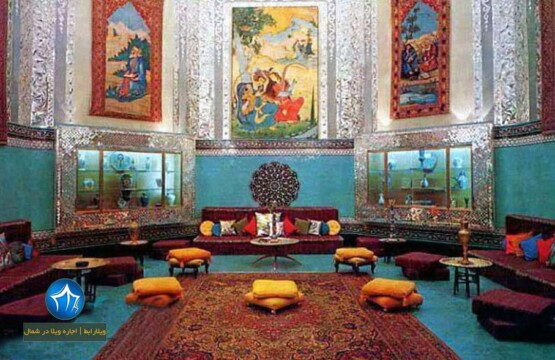 عکس از داخل کاخ صفی آباد بهشهر صفی اباد نمای داخلی